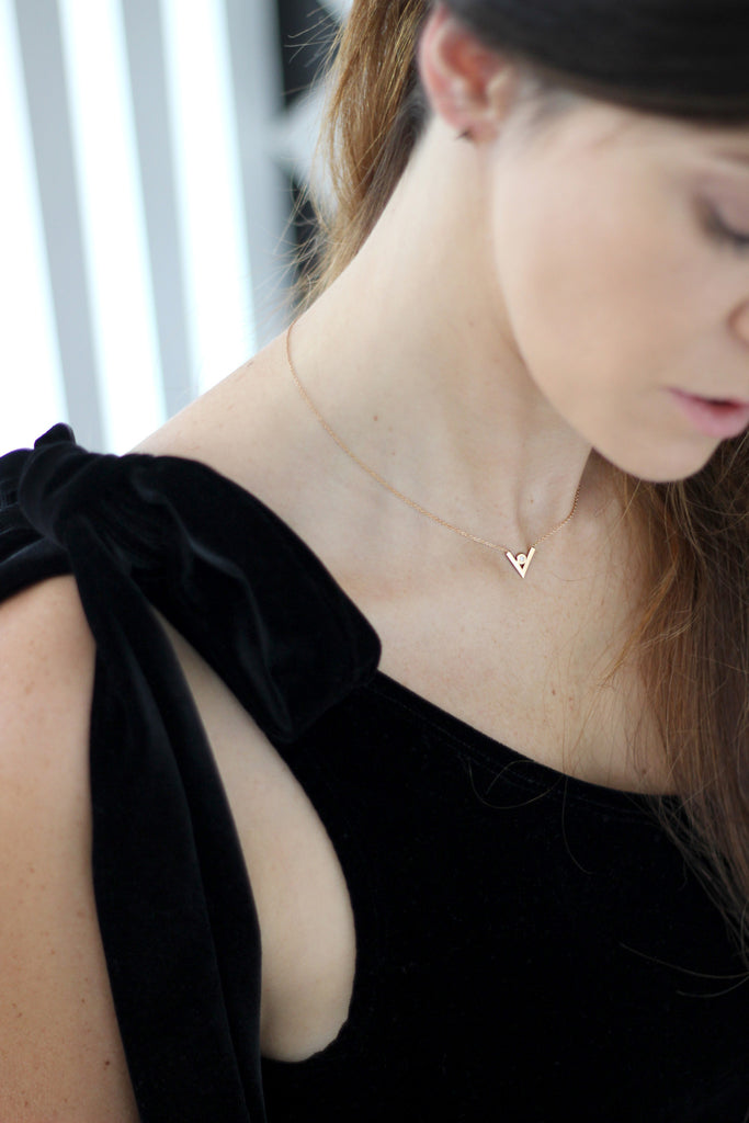 Mel - Grace Gold Diamond Necklace