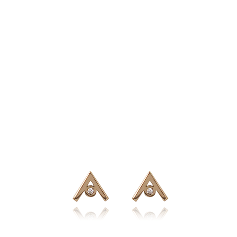 19.2K Gold Diamond Earrings