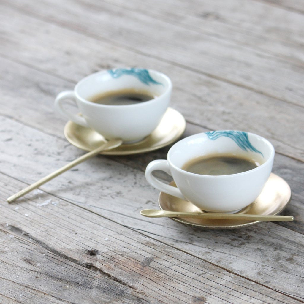 Mineral Teal Espresso Cup & Saucer