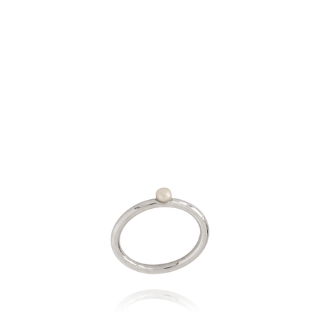 Mel - Olivia 1 Pearl Silver Ring