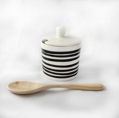 Stripe Sugar Pot